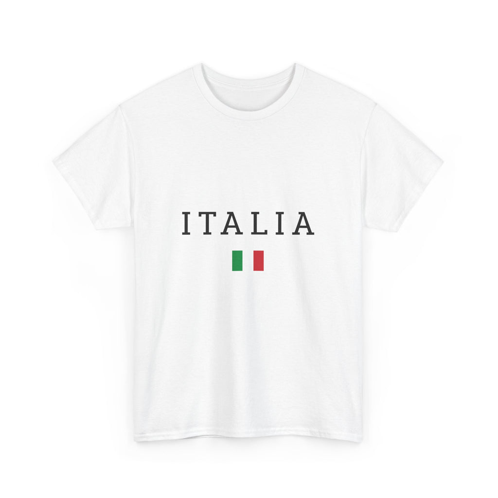Italia Unisex Heavy Cotton Tee, Casual Wear, Travel Souvenir, Italian Pride Tee, Gift for Italy Lovers, Summer Fashion
