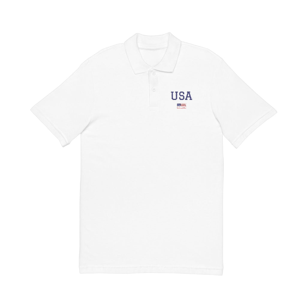 Patriotic Unisex Polo Shirt, USA Embroidered Shirt, Casual Wear, Summer Outing, Gift for Him, Golf Shirt