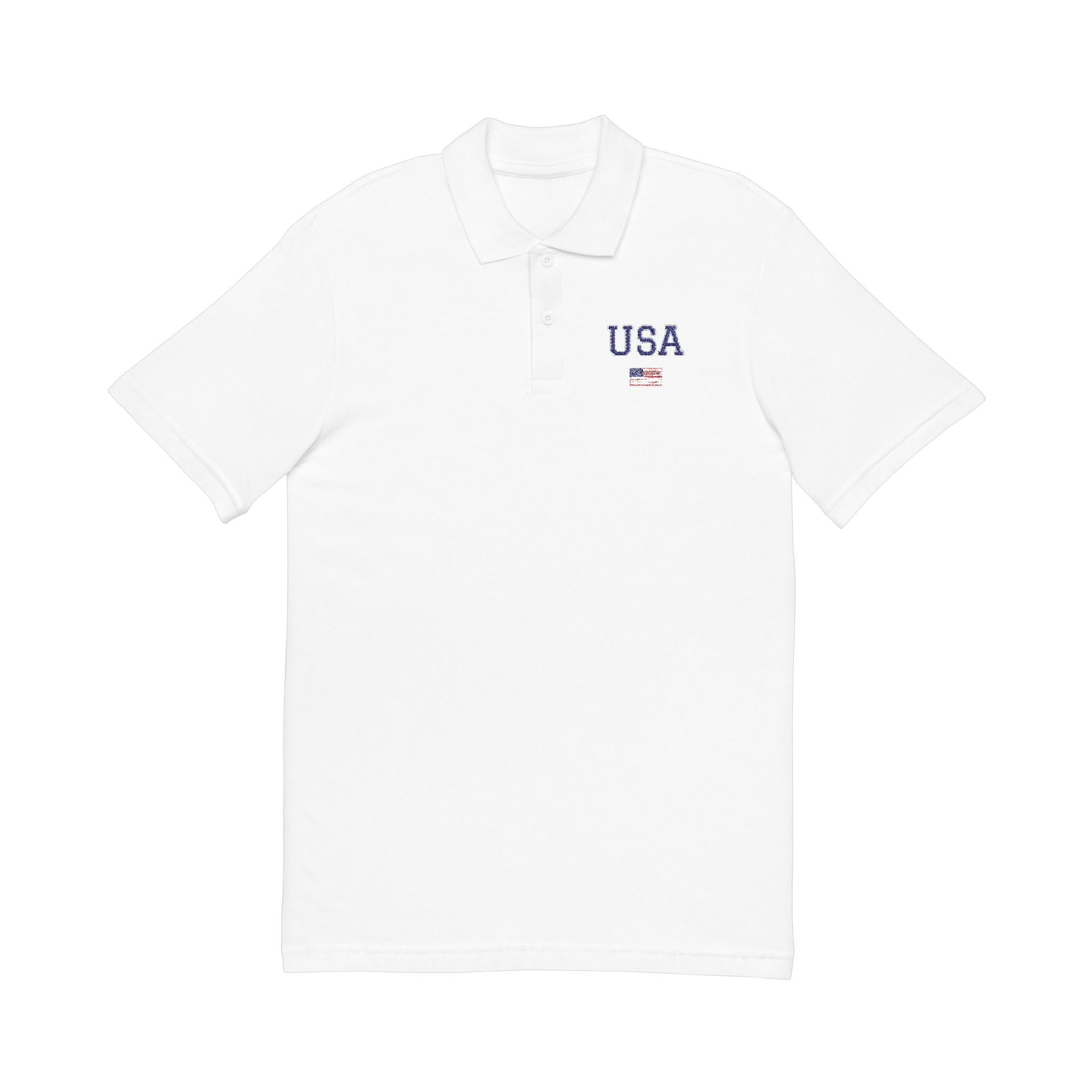 Patriotic Unisex Polo Shirt, USA Embroidered Shirt, Casual Wear, Summer Outing, Gift for Him, Golf Shirt