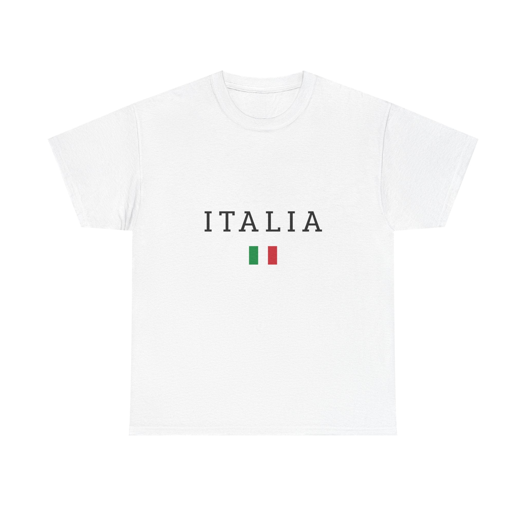 Italia Unisex Heavy Cotton Tee, Casual Wear, Travel Souvenir, Italian Pride Tee, Gift for Italy Lovers, Summer Fashion