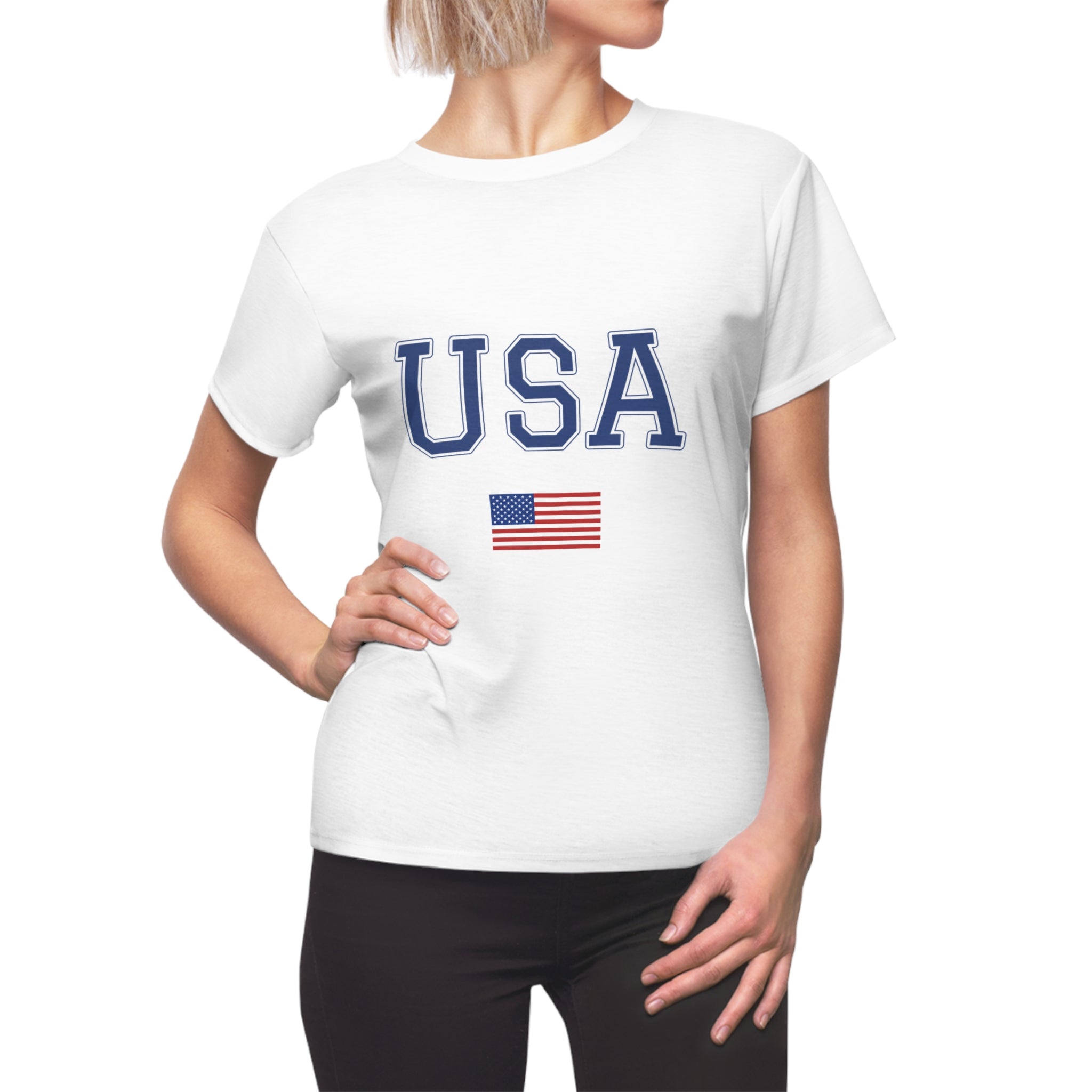 USA Pride Women's Tee - Casual Shirt, Summer Wear, Independence Day Gift, Patriotic Apparel, Everyday Comfort
