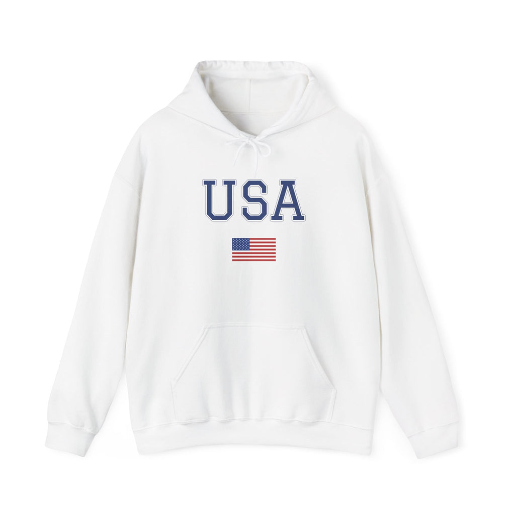 USA Flag Unisex Hoodie - Soft, Sportswear, Casual Wear, Perfect for Holidays, Gift for Patriot or Traveler